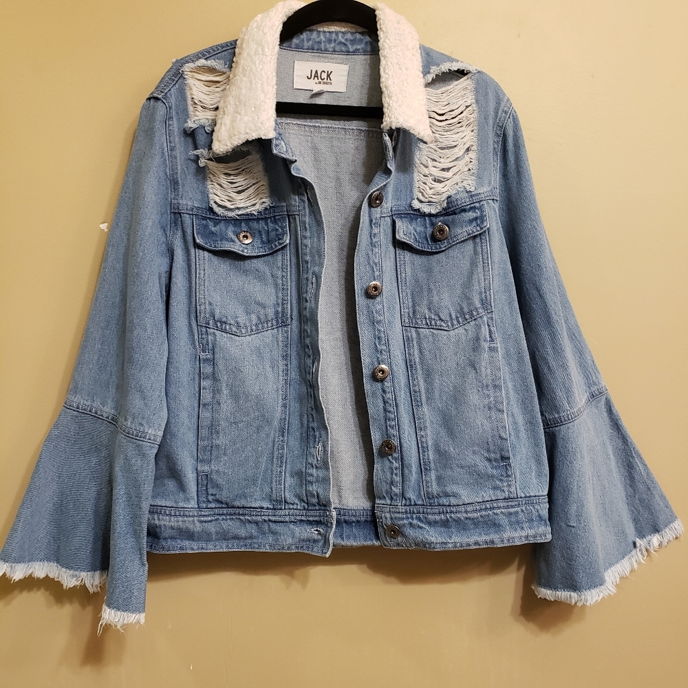 Jack by BB Dakota, distressed jean jack, size M